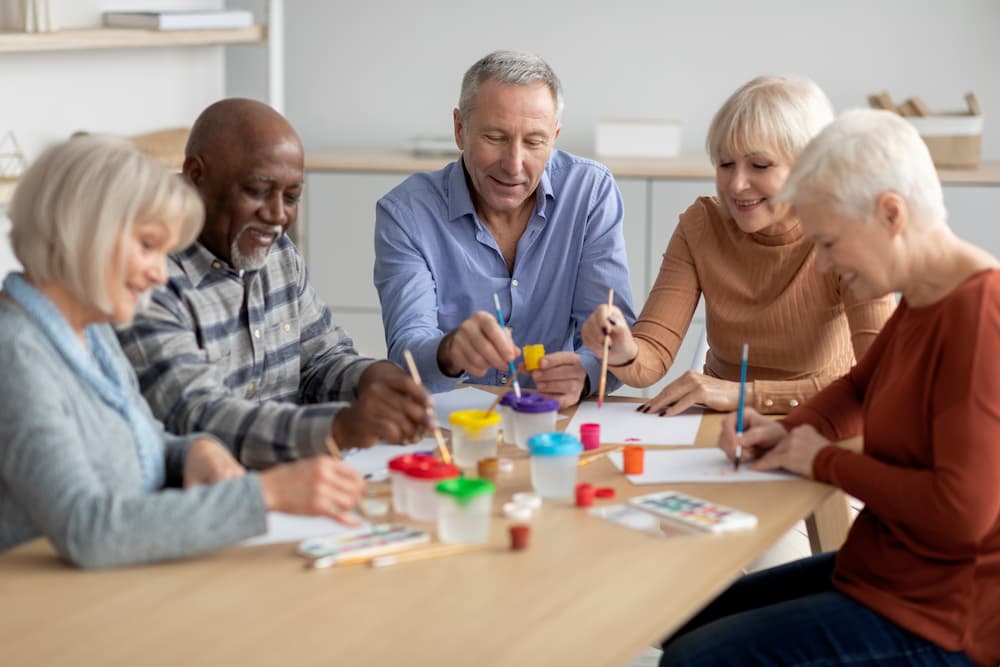 residents playing games in assisted living